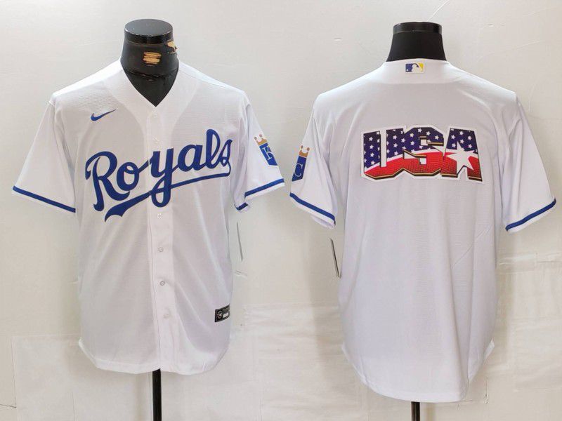 Men Kansas City Royals Blank White Game 2024 Nike MLB Jersey style 2